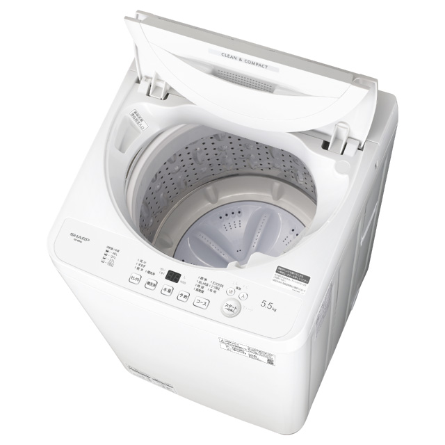 シャープ　全自動洗濯機5.5㎏  ESGE5JW
